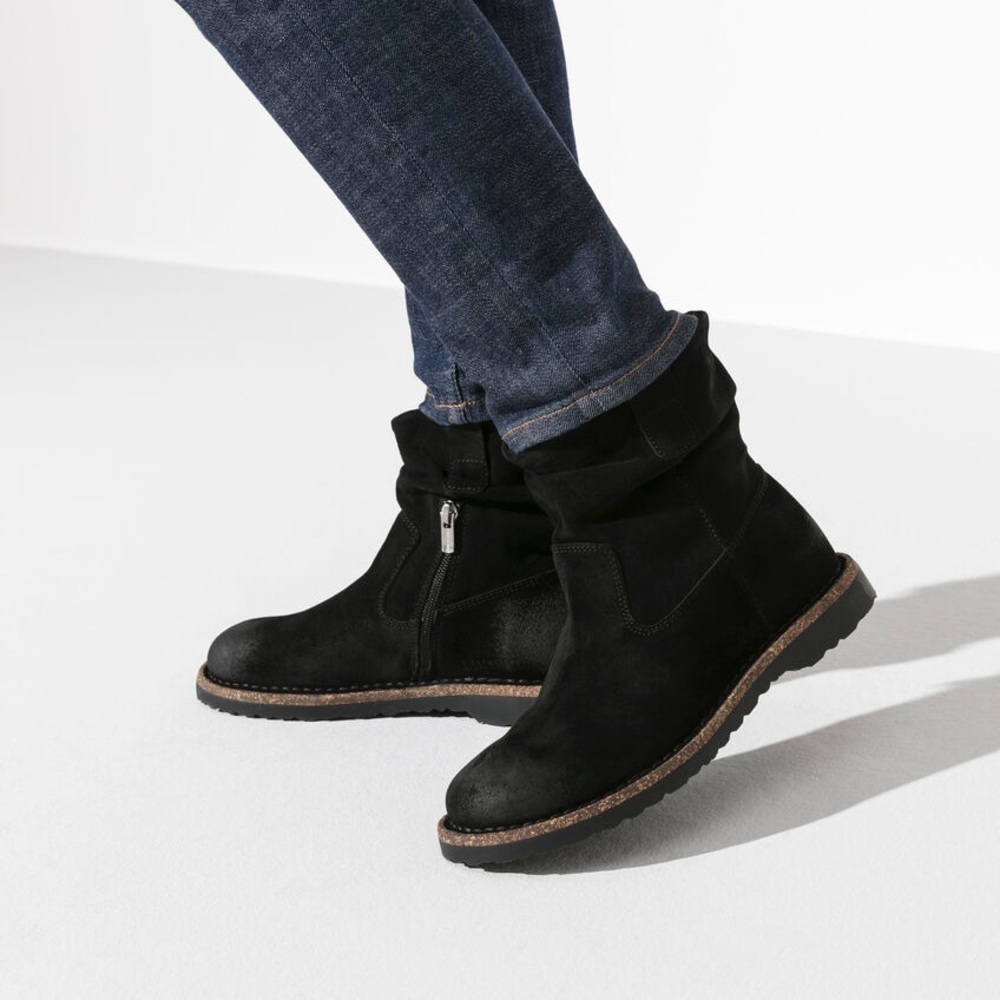 Birkenstock Lurton Black Suede Ankle Boots EU 36 US 5 5.5 Comfort